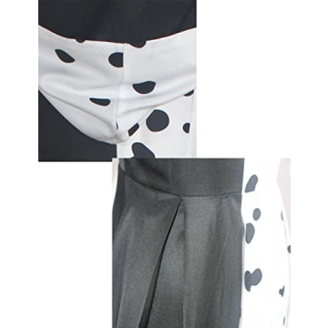 Deville Women's Black and White Cosplay Costume for Halloween