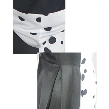 Deville Women's Black and White Cosplay Costume for Halloween