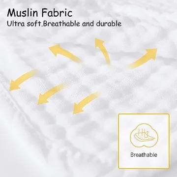 12 Pack Cotton Muslin Burp Cloths for Babies