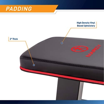 Marcy Deluxe Flat Bench - Durable Home Gym Equipment