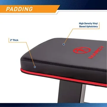 Marcy Deluxe Flat Bench - Durable Home Gym Equipment