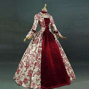 Luwita Velvet Cloak Victorian Dress for Women