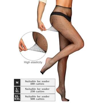 Ramede Fishnet Thigh High Stockings Set - 6 Pairs for Halloween