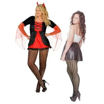Ramede Fishnet Thigh High Stockings Set - 6 Pairs for Halloween