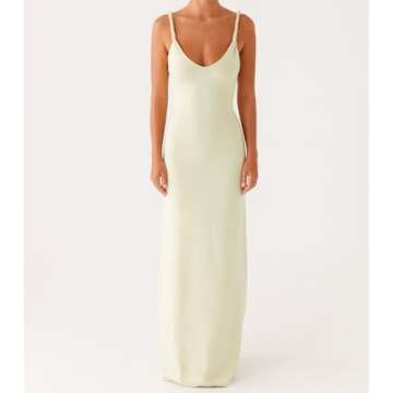 Giraropa Women Sexy Spaghetti Strap Maxi Dress V-Neck Backless Twist Strap Bodycon Summer Long Party...