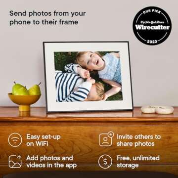 Aura Walden 15" WiFi Digital Picture Frame | Stunning Display, Easy Setup & Endless Sharing