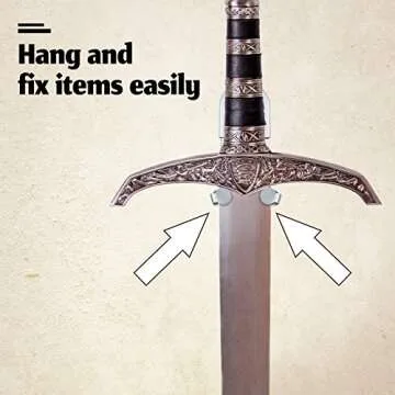 Metal Single Sword Wall Mounts Vertical Wall Sword Display Hook Universal Sword Holder Multifunctional Adjustable Sword Wall Mount (4)