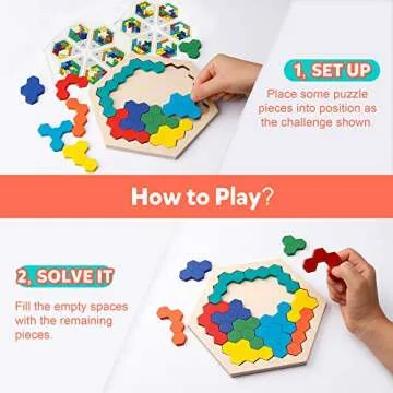 Coogam Wooden Hexagon Puzzle - Engaging IQ Game for All Ages