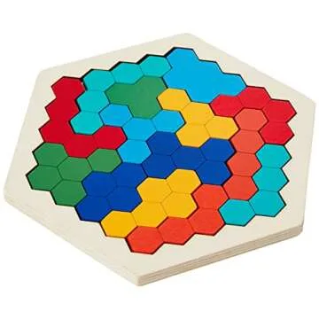 Coogam Wooden Hexagon Puzzle - Engaging IQ Game for All Ages