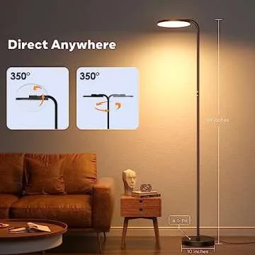 SIBRILLE 36W LED Floor Lamp - Bright & Dimmable Lamp