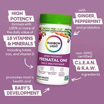 Rainbow Light High-Potency Prenatal Multivitamin - Vegan & Non-GMO