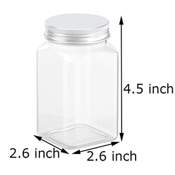 Axe Sickle Clear Plastic Airtight Storage Jars 3 PCS