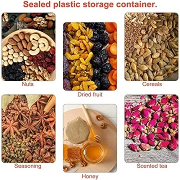 Axe Sickle Clear Plastic Airtight Storage Jars 3 PCS