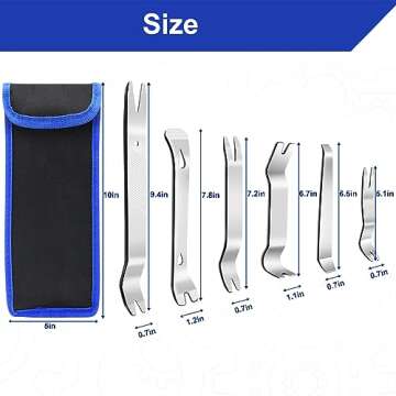 AXELECT 6PCS Trim Removal Tool ,Metal Pry Tool Auto Trim Tools Car Interior Audio Installation Faste...