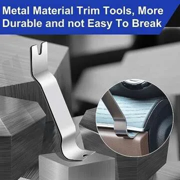 AXELECT 6PCS Trim Removal Tool ,Metal Pry Tool Auto Trim Tools Car Interior Audio Installation Fastener Remover Car Panel Removal Tool