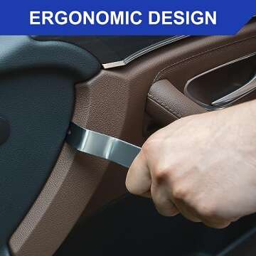 AXELECT 6PCS Trim Removal Tool ,Metal Pry Tool Auto Trim Tools Car Interior Audio Installation Fastener Remover Car Panel Removal Tool