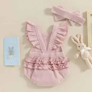 Cute Easter Romper for Baby Girls with Bunny Design