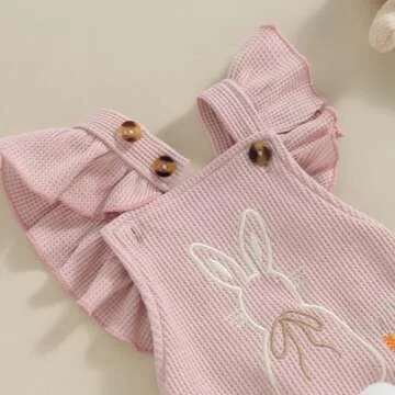 Cute Easter Romper for Baby Girls with Bunny Design