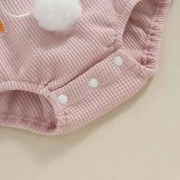 Cute Easter Romper for Baby Girls with Bunny Design