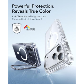 ESR for iPhone 17 Pro Max Case with Stand - Military-Grade Protection & Camera Control