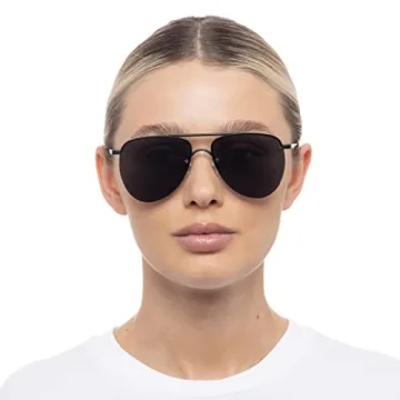 Le Specs The Prince Matte Black Aviator Sunglasses Unisex