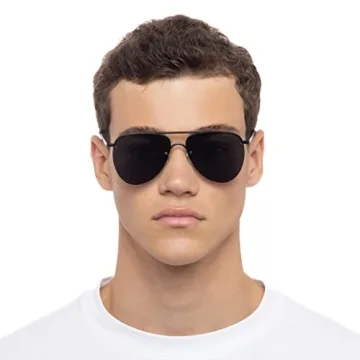Le Specs The Prince Matte Black Aviator Sunglasses Unisex