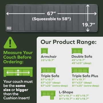 BEN'SHOME Couch Cushion Support - Heavy Duty Sofa Saver