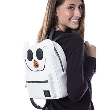 The Nightmare Before Christmas Zero the Dog Faux Leather Tote Bag Mini Backpack