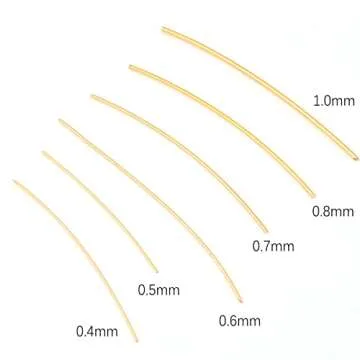 BEADIA 18K Gold Plated Wire 0.5mm 10 Meters Bead Cord for Bracelet Necklace Charm Beading Jewelry Making Findings
