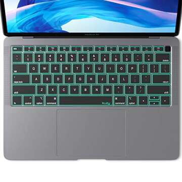 Kuzy MacBook Air Keyboard Cover - Mint Color - A1932 Compatible