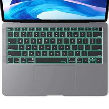 Kuzy MacBook Air Keyboard Cover - Mint Color - A1932 Compatible