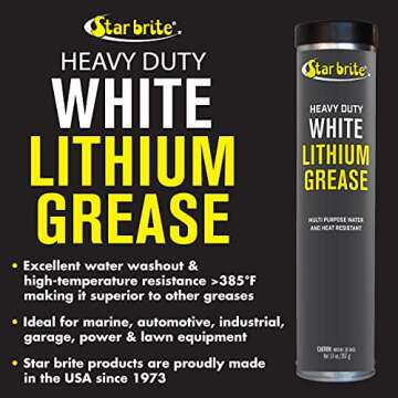 STAR BRITE White Lithium Grease 14 OZ Cartridge (026214)