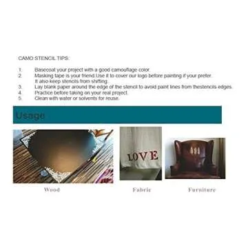 DIY Decorative Moon Flower Stencil Template for Scrapbooking Painting on Wall Furniture Crafts (A4 Size)