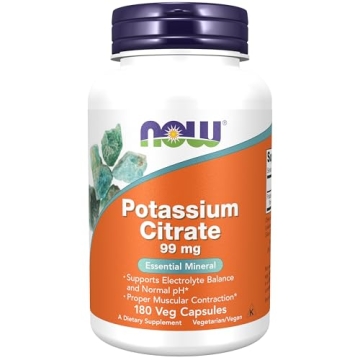 NOW Foods Supplements Potassium Citrate 99 mg for Optimal Health