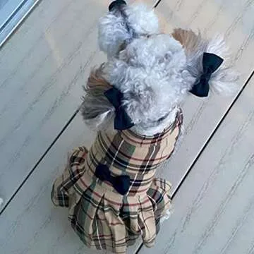 Cute Classic Plaid Dog Dress for Small and Medium Pets
