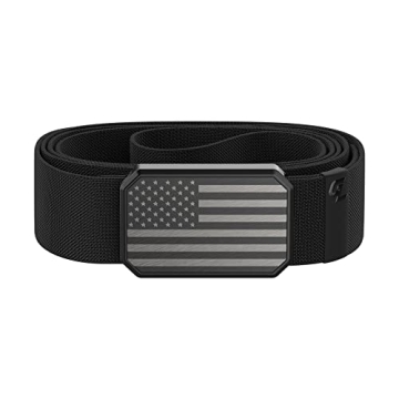 Groove Life Hero Groove Belt Men's Stretch Nylon Belt with Magnetic Aluminum Buckle, Lifetime Covera...