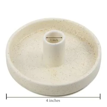 Lestino Palo Santo Holder, Ceramic Incense Burner for Palo Santo Wood or Scented Incense Stick, Beig...