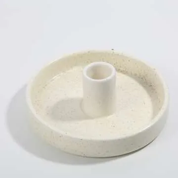 Lestino Palo Santo Holder, Ceramic Incense Burner for Palo Santo Wood or Scented Incense Stick, Beige