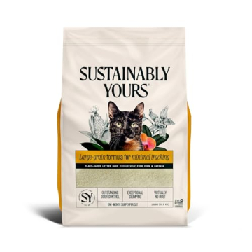 Sustainably Yours Natural Cat Litter, Large Grains, 13 lbs