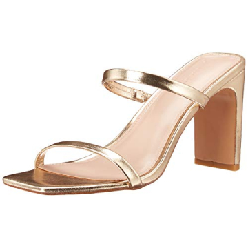 The Drop Women's Avery Gold High Heel Sandals - Chic & Comfortable