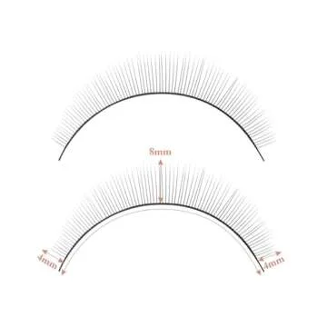 50 Pairs Practice Eyelashes Training Lashes Self-adhesive Practice Lashes Eyelash Strips for Trainin...