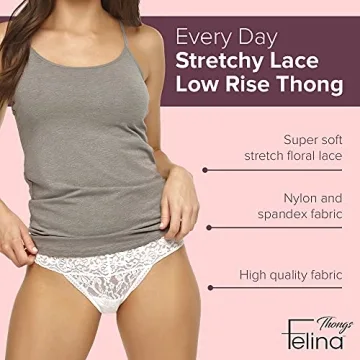 Felina Stretchy Lace Low Rise Thong for Women