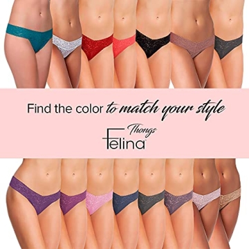 Felina Stretchy Lace Low Rise Thong for Women