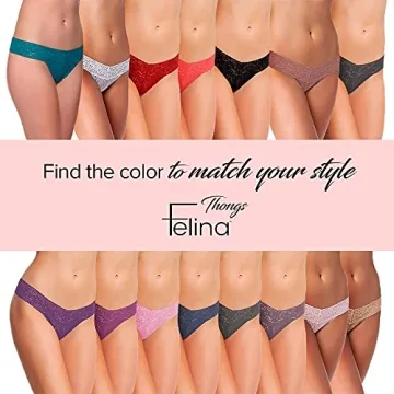 Felina Stretchy Lace Low Rise Thong for Women