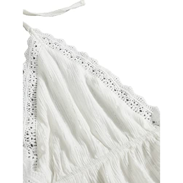 SweatyRocks Women's Deep V Neck Halter Crop Cami Top