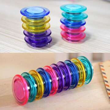 Round Whiteboard Magnet Circle Whiteboard Magnet Mini Fridge Magnet for Home School Office (Multicolors)