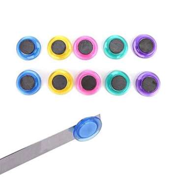 Round Whiteboard Magnet Circle Whiteboard Magnet Mini Fridge Magnet for Home School Office (Multicolors)