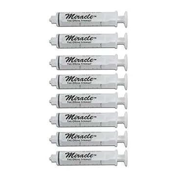 Miracle Oring Syringe - Pack of 8 Sterile 10ml Luer Lock Syringes for Animal Care