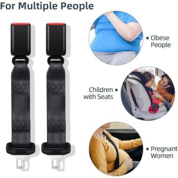 Belt Extender Button & Car Coaster - 14 Inch Set