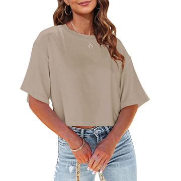 Tankaneo Women Half Sleeve Cropped T-Shirts - Stylish, Comfortable Summer Tops